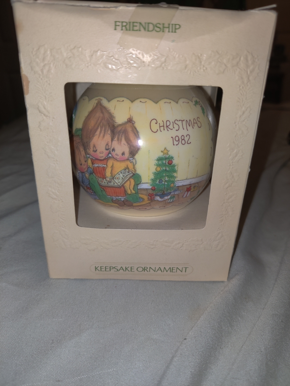 Vintage 1982 Hallmark Unbreakable Satin Ornament